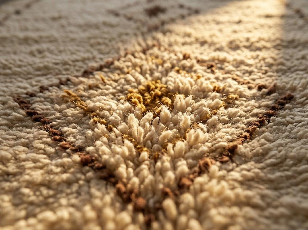 Beni Ourain Runner Rug, Berber Hallway Carpet, Cream and Brown Tribal Shag, Modern Minimalist Entryway Decor, Custom Size