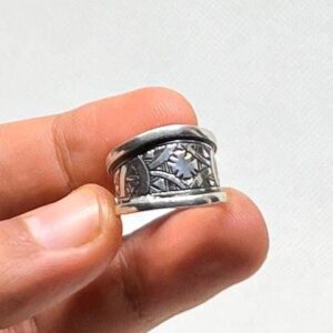 Handmade Sterling Silver Tuareg Ring: Berber Ethnic Tribal African Jewelry Size 7