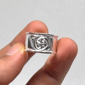 Handmade Berber Sterling Silver Wide Band Ring: Tribal statement Simple Jewelry