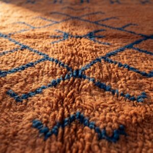 Berber Terracotta Beni ourain Rug