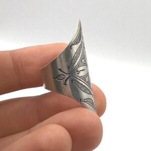 Handmade Sterling Silver Tuareg Ring: Vintage Berber Cross Tribal Jewelry (Size 56 FR / 7.5 US )