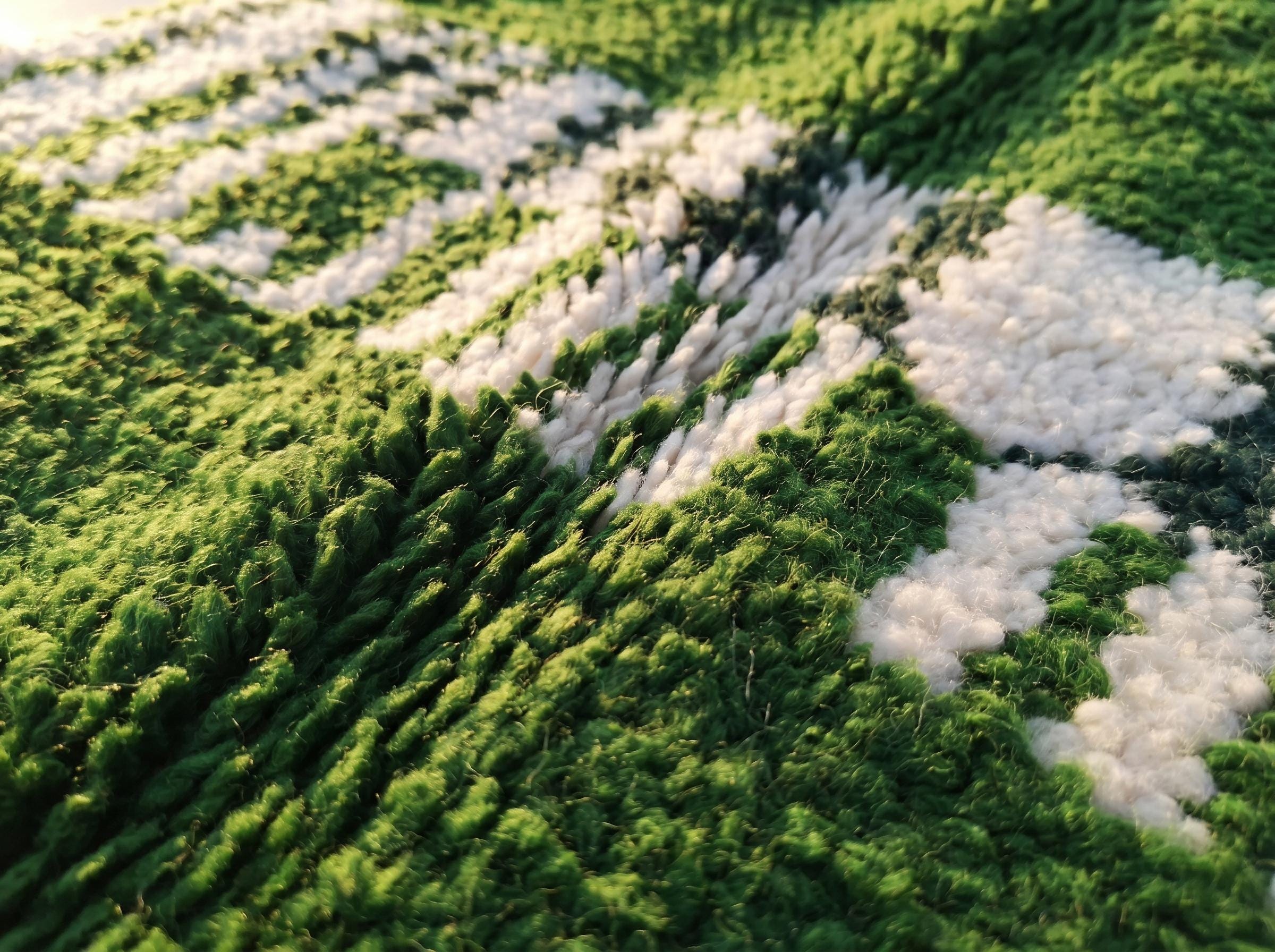 Berber Green Hallway Rug