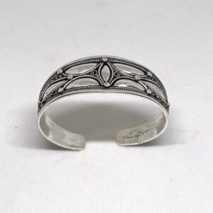 Handmade Sterling Silver Cuff: Berber Tribal Bangle