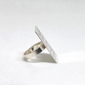 Talismanic Berber Tuareg Silver Ring: Magic Square Jewelry