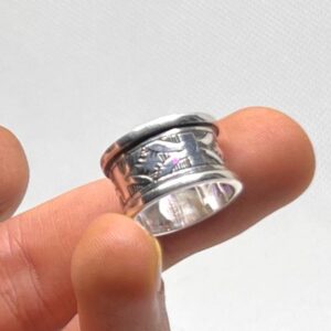 Handmade Sterling Silver Tuareg Ring: Berber Yaz Z Tribal Jewelry, Size 56 EU