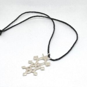 Vintage Sterling Silver Tuareg Cross Pendant: African Croix du Sud Necklace