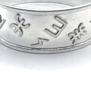 Sterling Silver Yaz Tifinagh Bangle Bracelet: Amazigh Tribal Cuff