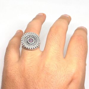 Handmade Berber Silver Plated Ring: Tribal Jewelry