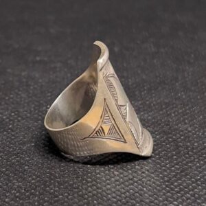 Handmade Sterling Silver Tuareg Ring: Berber Tribal Jewelry, Size 9