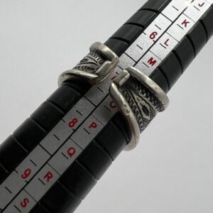 Sterling Silver Amazigh Ring - Hand-Engraved Berber Tribal Band (Size 7 US)