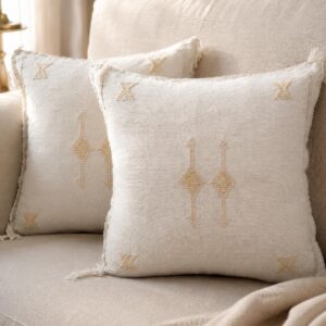 Berber White Cactus Pillow