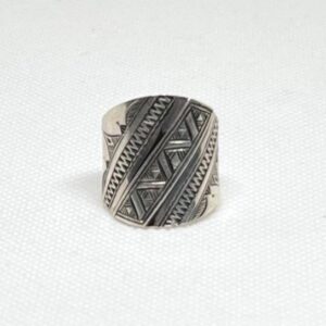 Handmade Sterling Silver Berber Ring: Tuareg Tribal Jewelry Size 10 US, 62 EU