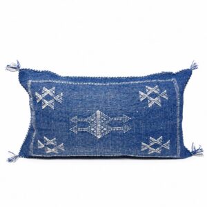 Amazigh Cactus Silk Cover 12x20 Handmade Lumbar Pillow