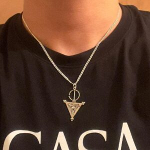 Berber Sterling Silver Fibula Necklace: Amazigh Jewelry