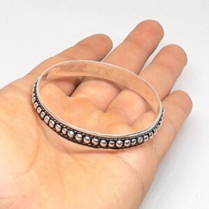 Handmade Tuareg Silver Bracelet: Berber Tribal Bangle