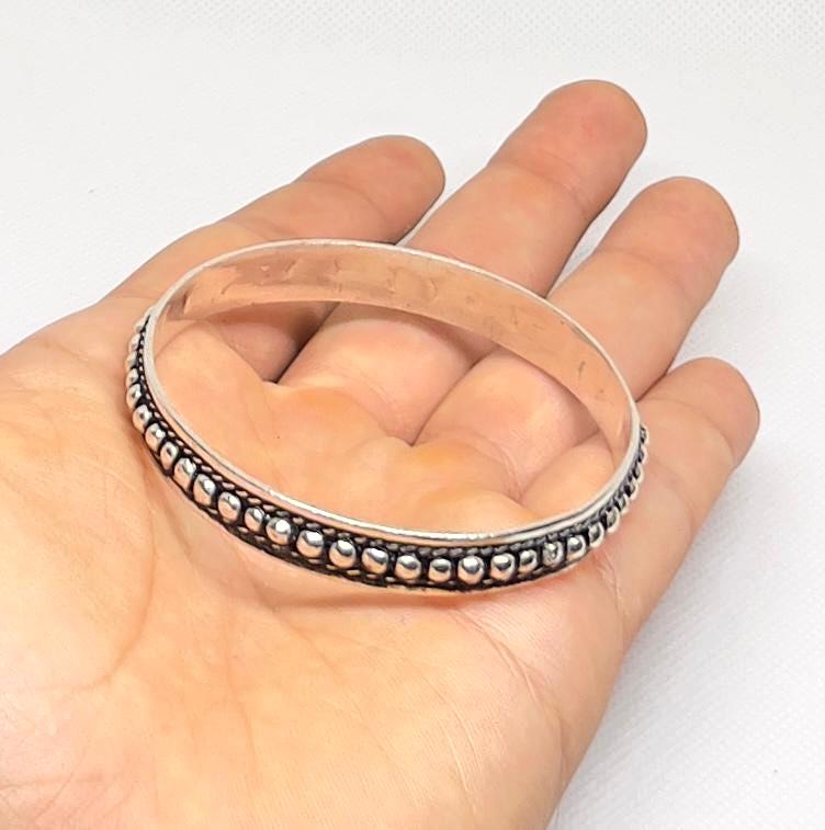 Handmade Tuareg Silver Bracelet: Berber Tribal Bangle