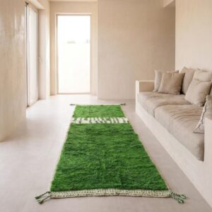 Berber Green Hallway Rug