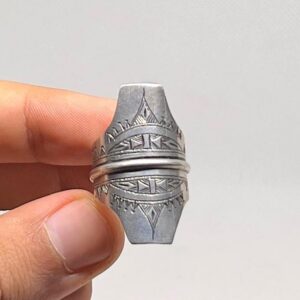 Niger Mali Handmade Touareg Sterling Silver Ring: Berber Tribal Boho, Size 10