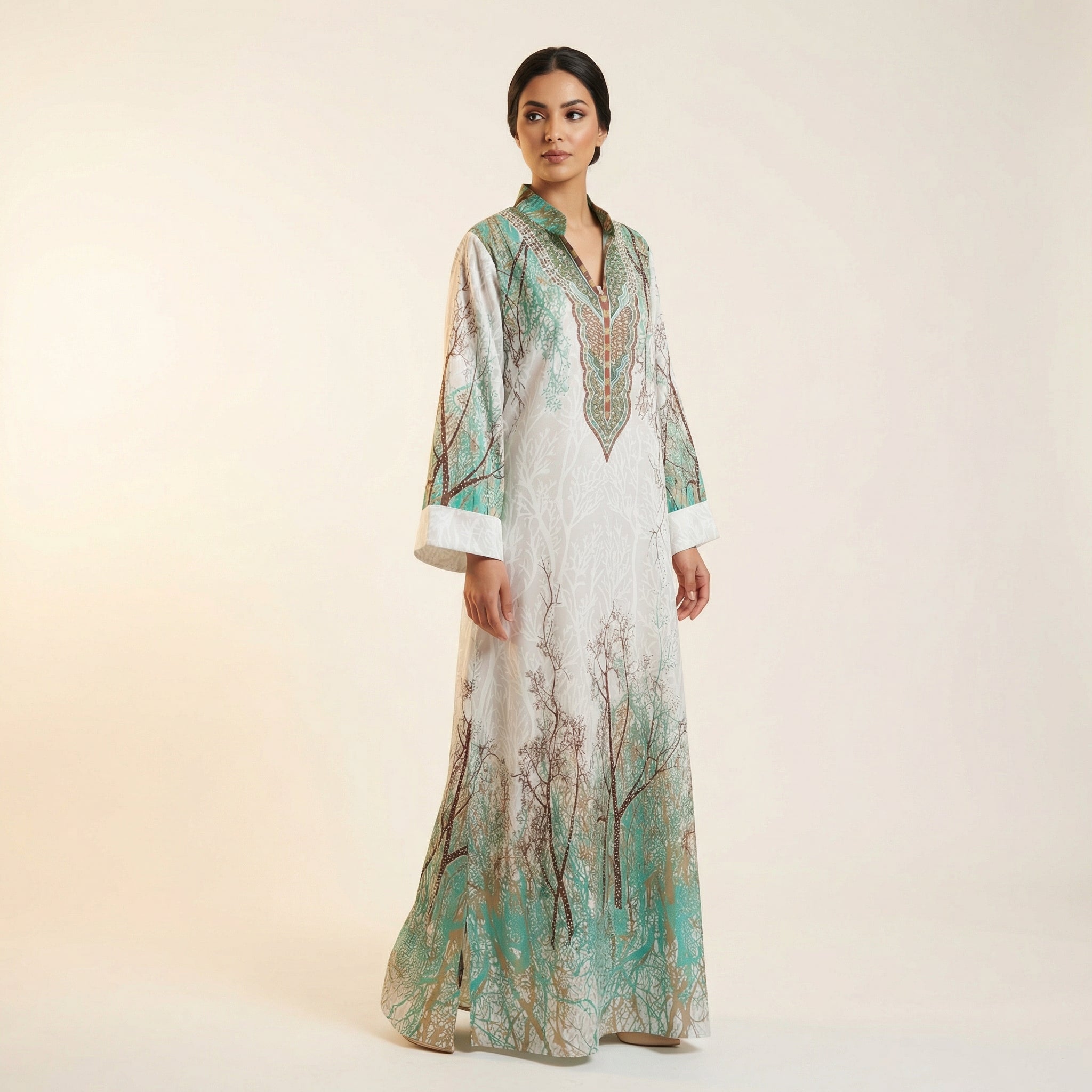 Abaya Dress - Turquoise Cultural Occasion Wear