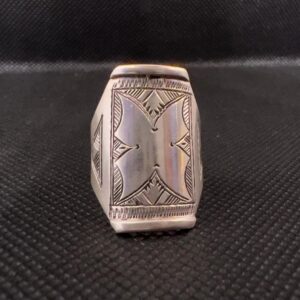 Handmade Sterling Silver Tuareg Ring: Berber Tribal Jewelry, Size 9