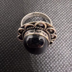 Sterling Silver Berber Ring: Red Agate, Tribal Boho Jewelry