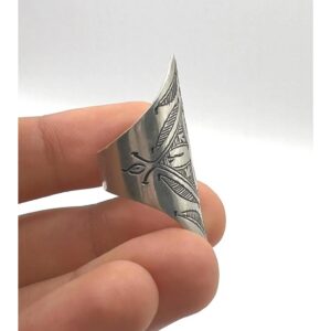 Sterling Silver Amazigh Ring: Berber Tribal Boho Ethnic Jewelry (Size 56 FR / 7.5 US)