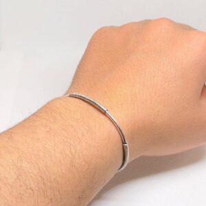 Handmade Berber Silver Cuff Bracelet: Adjustable Unisex Boho Jewelry