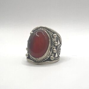 Vintage Tuareg Silver Ring: Berber Tribal Spiral Jewelry (Size 7.5 US)