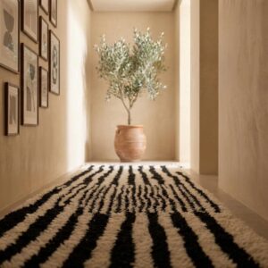 Berber Black White Rug