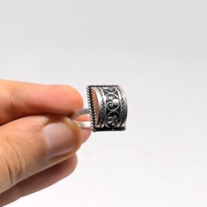 Handmade Berber Sterling Silver Ring: Kabyle Tuareg Boho Jewelry