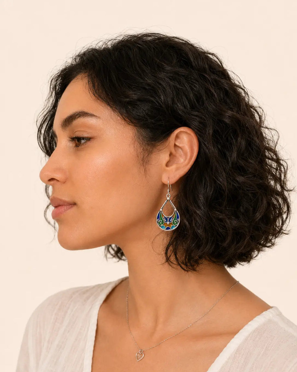 Tiziri Earrings - Amazigh Silver Heritage Jewelry
