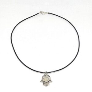 Plated Silver Hamsa Hand Necklace: Berber Protection Jewelry