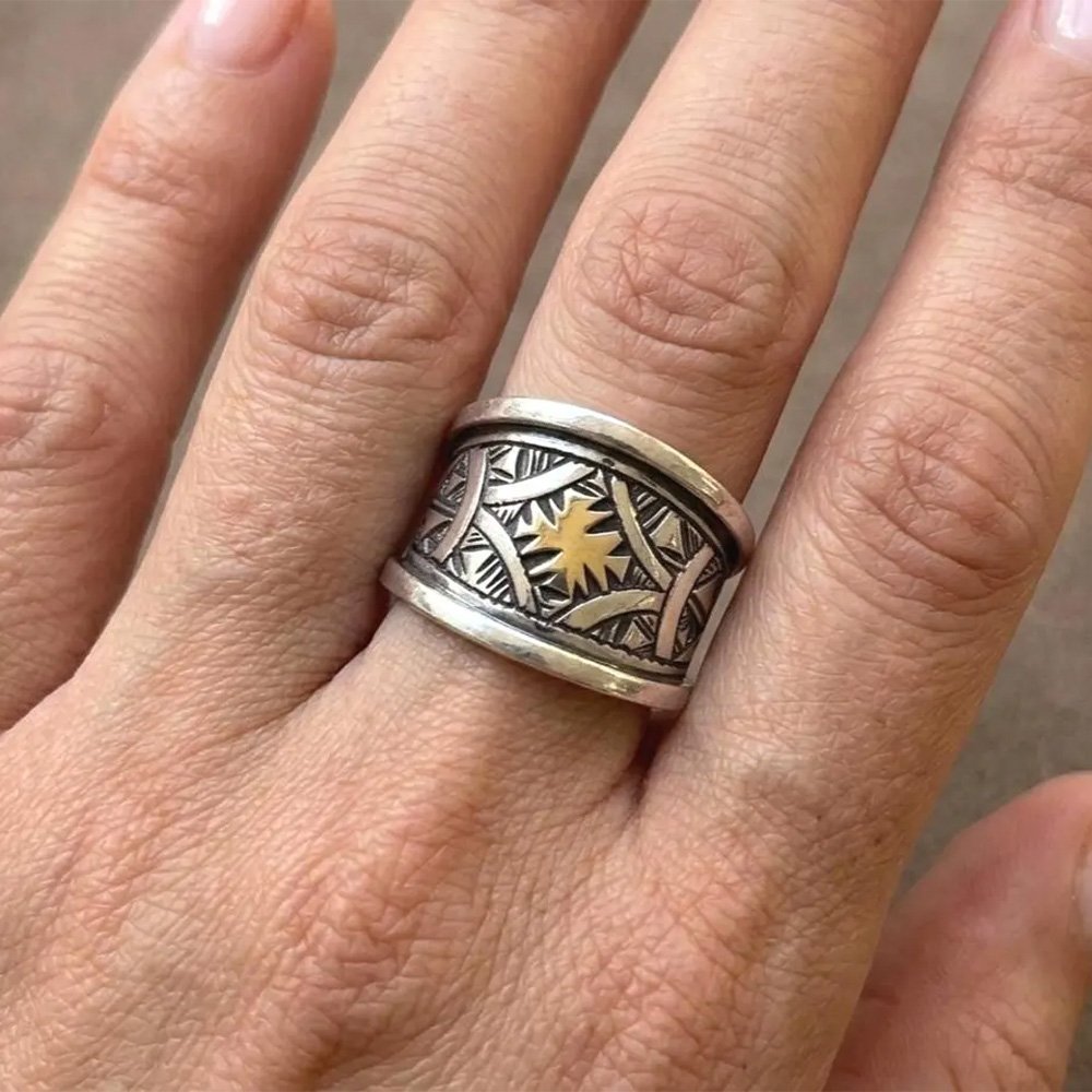 Touareg Amazigh Sterling Silver Ring - Berber Tribal Jewelry