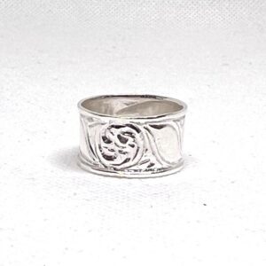 Handmade Berber Sterling Silver Wide Band Ring: Tribal statement Simple Jewelry