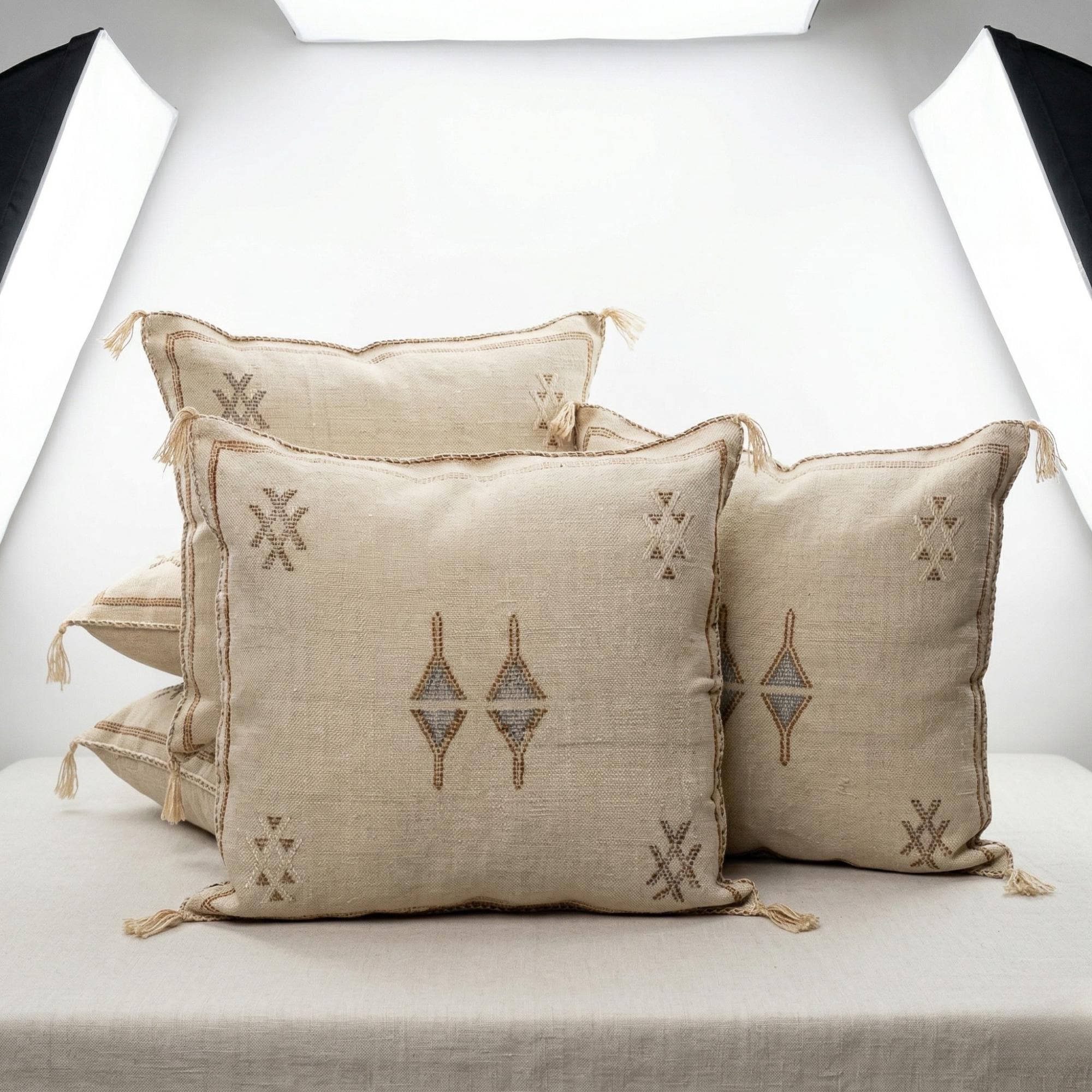Berber Beige Cactus Pillow