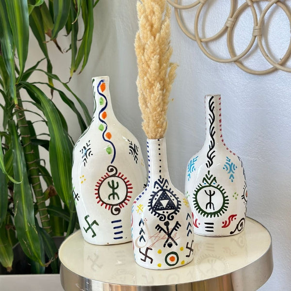 bouteille Vase - Amazigh Decorative Pottery