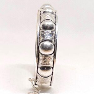 Handmade Berber Cuff: Engraved Sterling Silver Bracelet