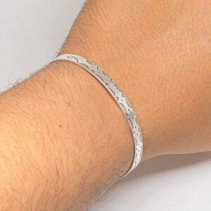 Handmade Berber Tribal Cuff: Adjustable Silver Bracelet
