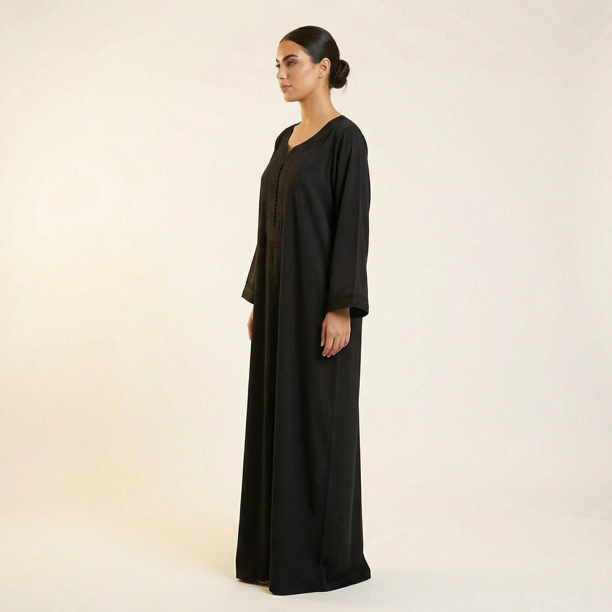 Gandoura Dress - Embroidered Comfort Style