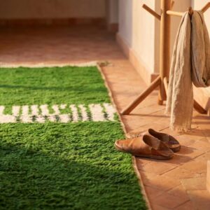 Berber Green Hallway Rug