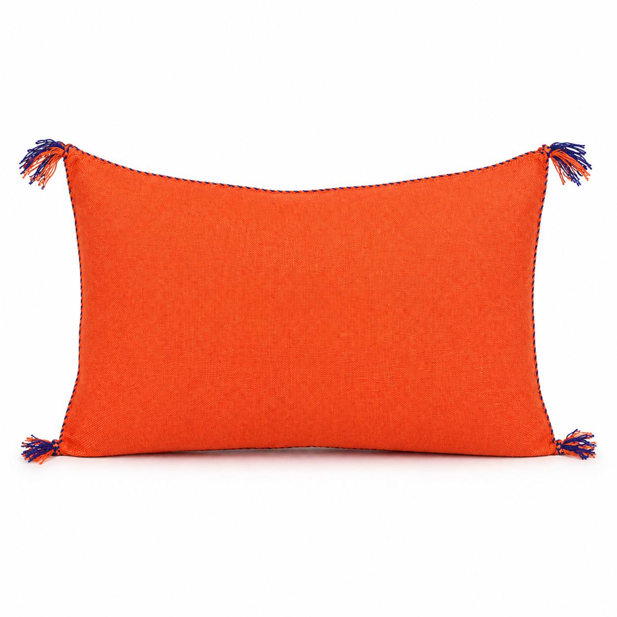 Amazigh Cactus Silk Cover 12x20 Handmade Lumbar Pillow