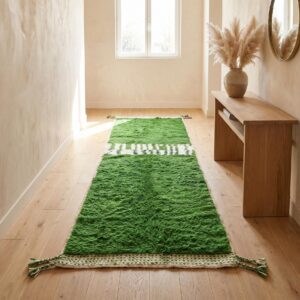 Berber Green Hallway Rug