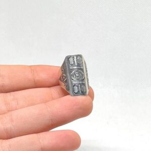 Berber Sterling Silver Ring: Tuareg Ethnic Boho Amazigh Engraved Tuareg Tribal Jewelry