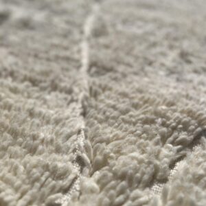White Beni Ourain Rug - Minimalist Cream Diamond Rug - Handmade Berber Wool Carpet - Shaggy Ivory Area Rug - Scandi Boho Decor - Custom