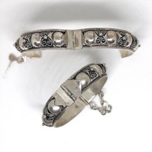 Tuareg Silver Cuff: Sahara Handmade Jewerly Berber Bracelet Ethnic African Engraved Tribal Jewelry
