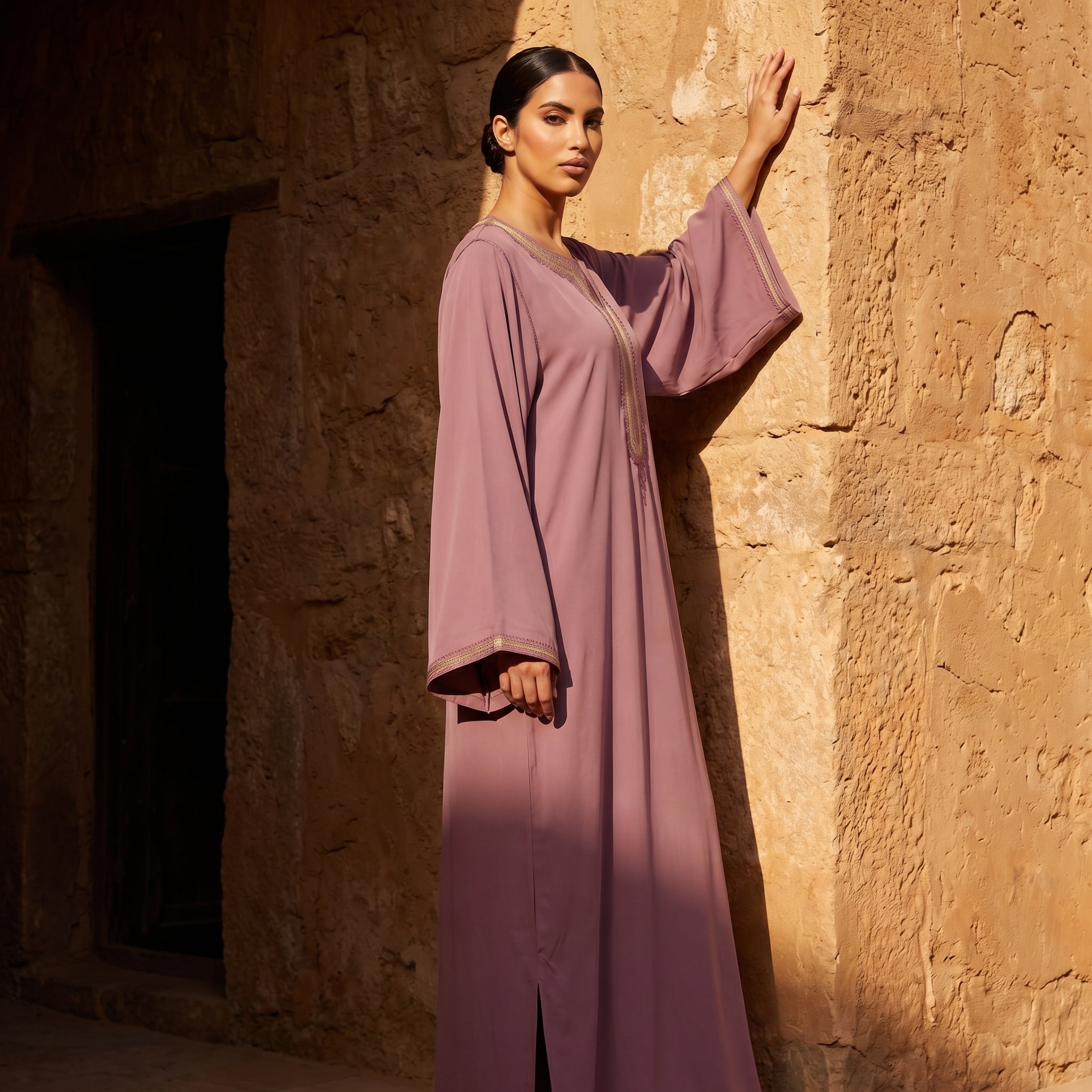 rose Dress - Moroccan Cultural Occasion Wear