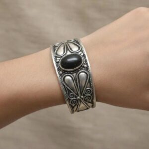 Berber Tuareg Sterling Silver Cuff Bracelet: Tribal Jewelry