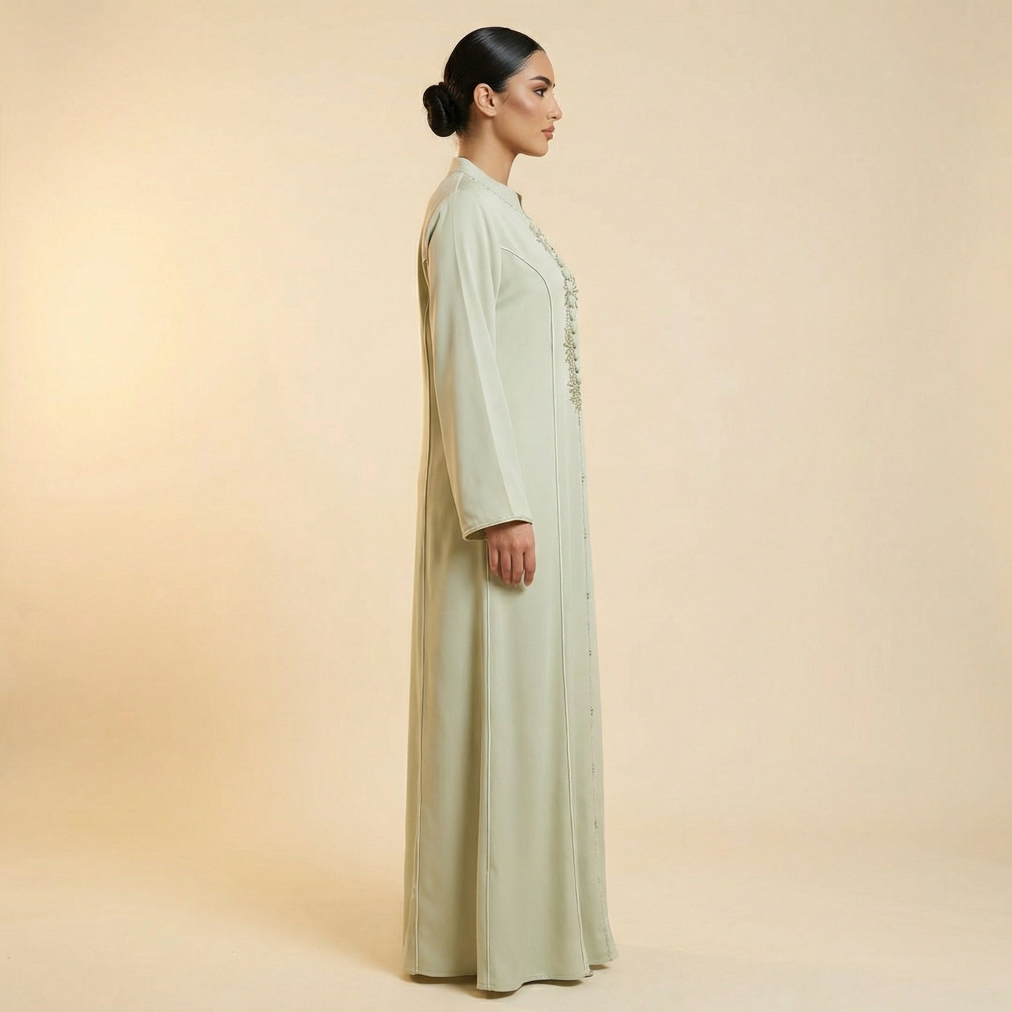 Abaya - Golden Embroidered Gulf Ceremony Style