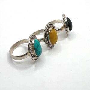 Berber Handmade Sterling Silver Rings For Women Bohemian Ladies Signet Band Ethnic Tribal Jewelry