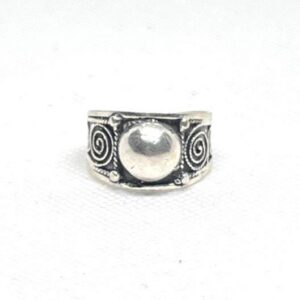 Handmade Berber Sterling Silver Ring: Tribal Band, Size 9